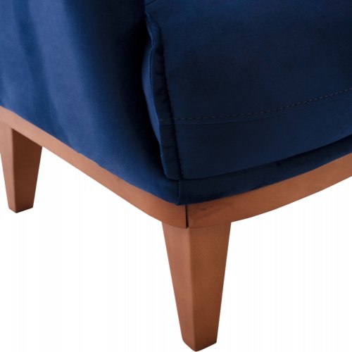 SESSEL "BENNINGTON" IN SAMT BLAU 75x100x100 cm