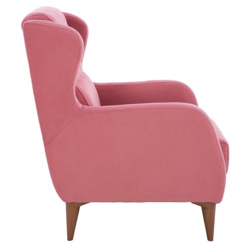 SESSEL "BERZERA HAYES" AUS ROSE SAMT 70x80x98 cm