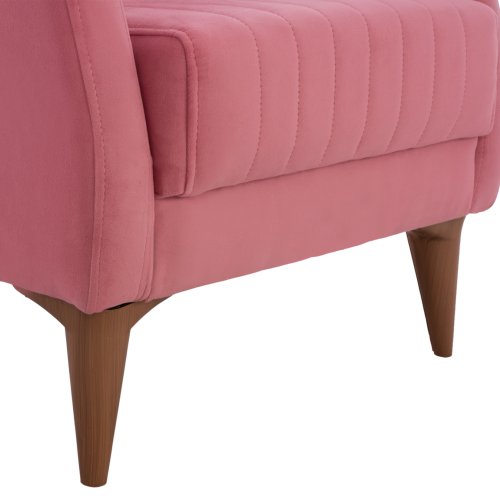 SESSEL "BERZERA HAYES" AUS ROSE SAMT 70x80x98 cm