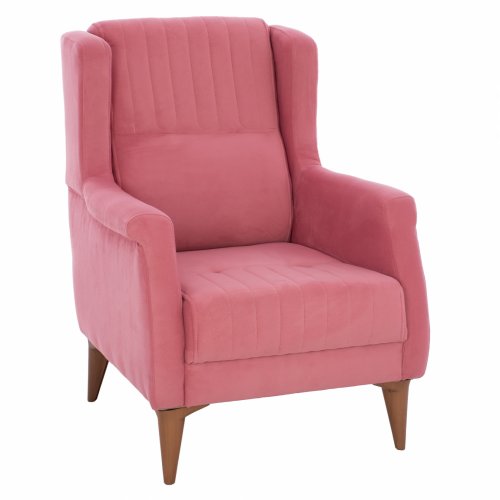 SESSEL "TIMMY" AUS ROSE SAMT 70x80x98 cm