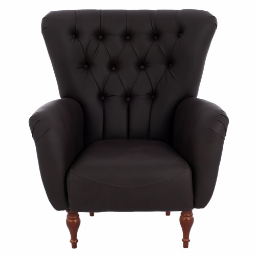 ARMCHAIR BERZERA T. CHESTERFIELD IN BROWN 87x88x100 cm