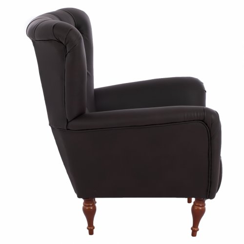 ARMCHAIR BERZERA T. CHESTERFIELD IN BROWN 87x88x100 cm