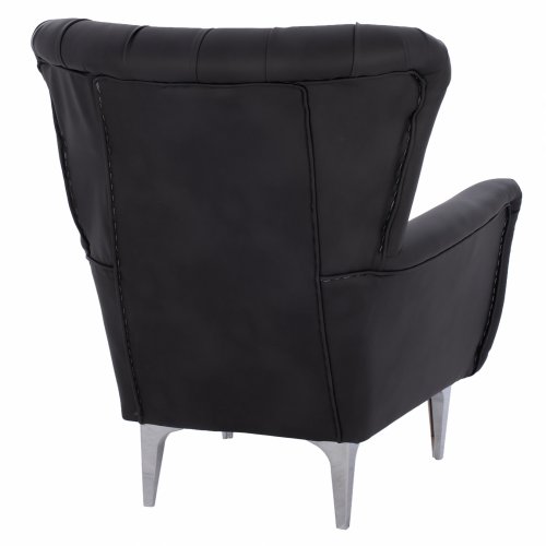 SESSEL BERZERA T. CHESTERFIELD IN SCHWARZ 87x88x100 cm