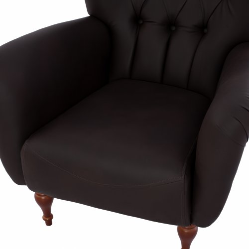 ARMCHAIR BERZERA T. CHESTERFIELD IN BROWN 87x88x100 cm