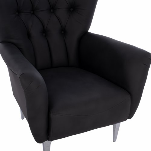 SESSEL BERZERA T. CHESTERFIELD IN SCHWARZ 87x88x100 cm