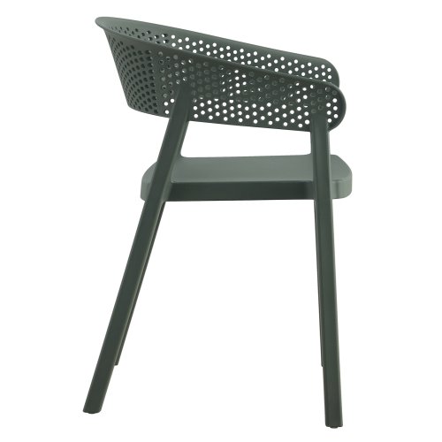 SESSEL POLYPROPYLEN IN DUNKEL OLIVE 53,5x50,5x73cm