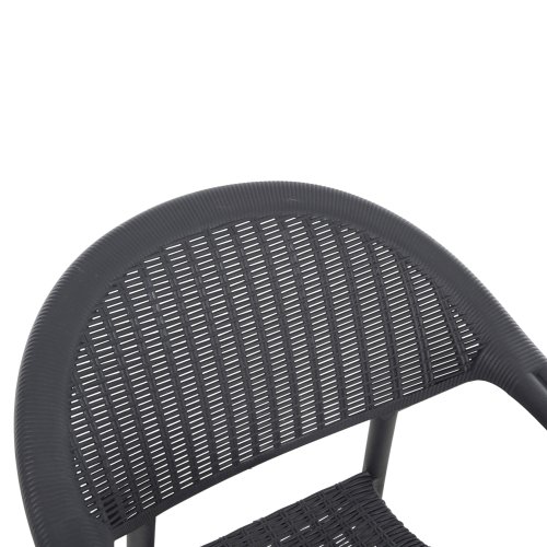 SESSEL AUS POLYPROPYLEN, BAMBUS-OPTIK, SCHWARZ, 63 x 59 x 81 cm