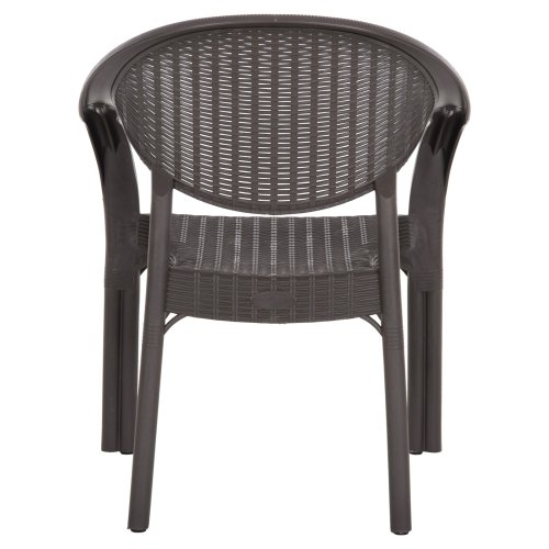 SESSEL AUS POLYPROPYLEN, BAMBUS-OPTIK, BRAUN, 63 x 59 x 81 cm