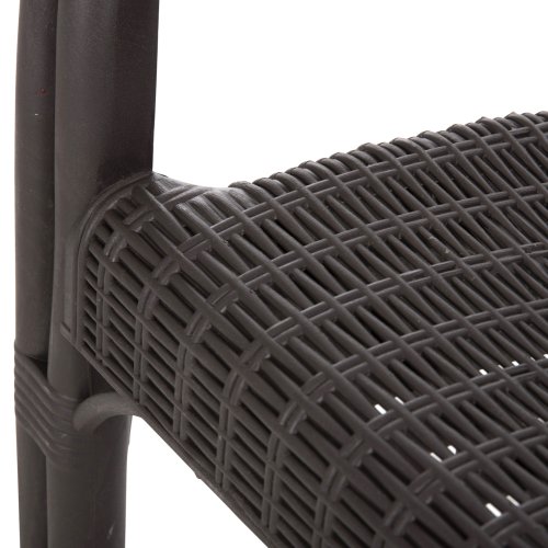 SESSEL AUS POLYPROPYLEN, BAMBUS-OPTIK, BRAUN, 63 x 59 x 81 cm