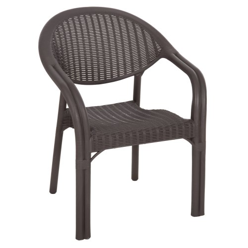 SESSEL AUS POLYPROPYLEN, BAMBUS-OPTIK, BRAUN, 63 x 59 x 81 cm