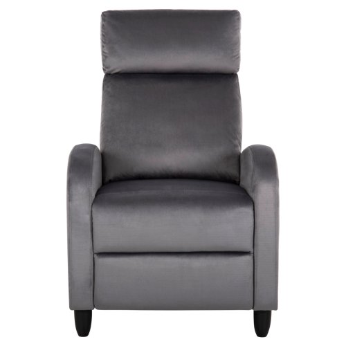 SESSEL RELAX GRAUER SAMT 67,5x90x104Hcm