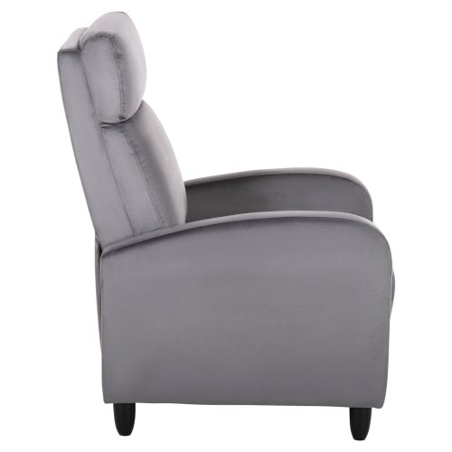 SESSEL RELAX GRAUER SAMT 67,5x90x104Hcm