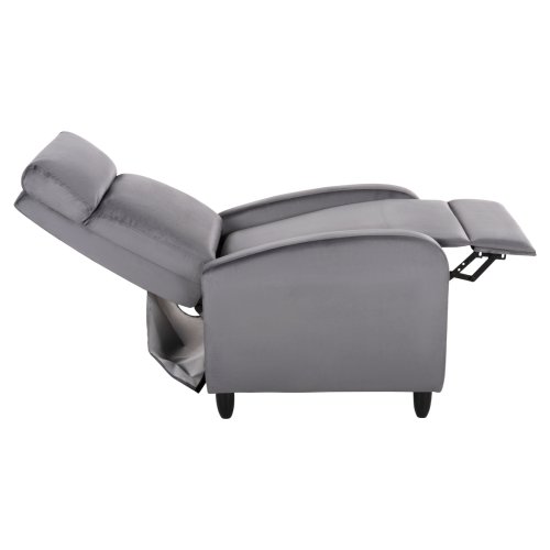 SESSEL RELAX GRAUER SAMT 67,5x90x104Hcm