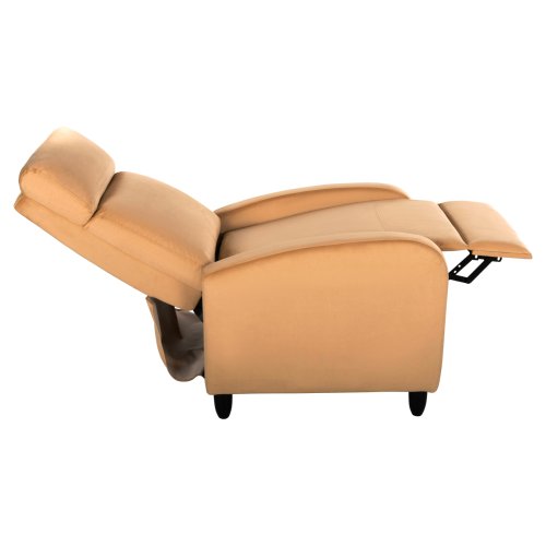 ARMCHAIR RELAX YELLOW GOLD VELVET 67,5x90x104Hcm