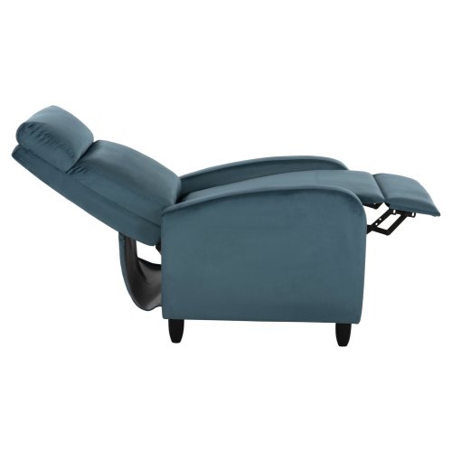 SESSEL RELAX BLAU SAMT 67,5x90x104Hcm