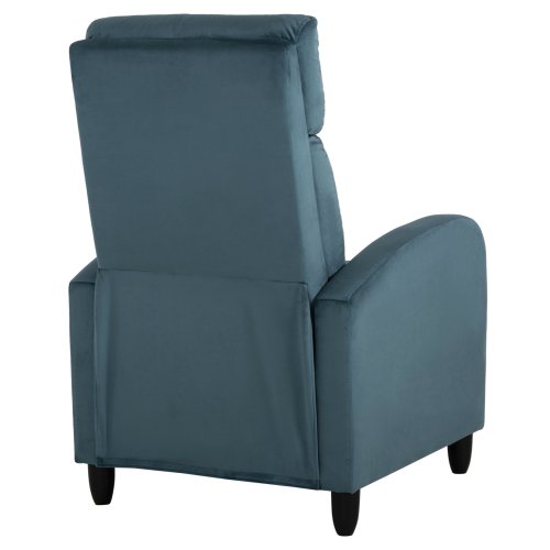 SESSEL RELAX BLAU SAMT 67,5x90x104Hcm