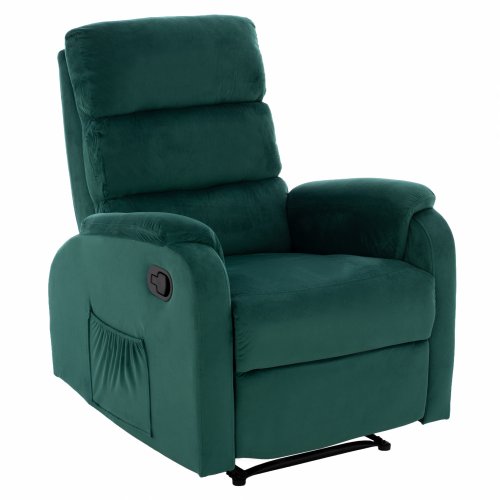 RELAX SESSEL MIT MASSAGEMECHANISMUS GRÜN SAMT