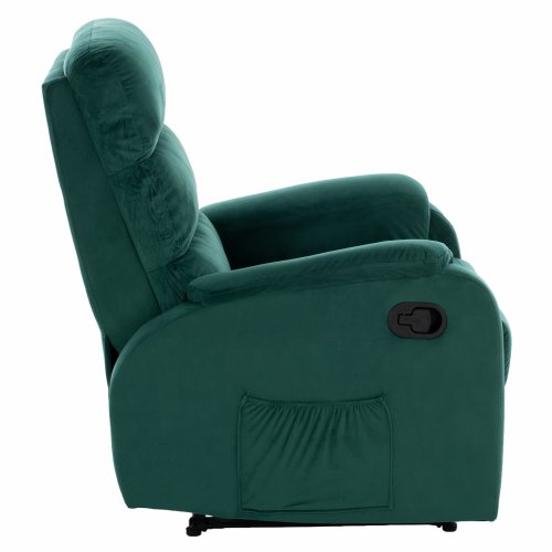 RELAX SESSEL MIT MASSAGEMECHANISMUS GRÜN SAMT