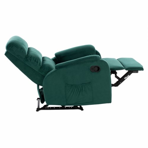 RELAX SESSEL MIT MASSAGEMECHANISMUS GRÜN SAMT