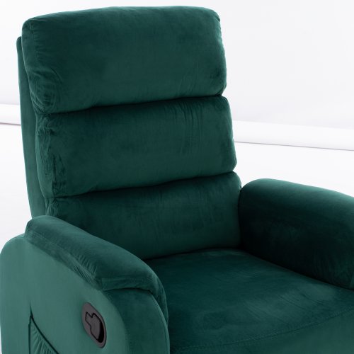 RELAX SESSEL MIT MASSAGEMECHANISMUS GRÜN SAMT
