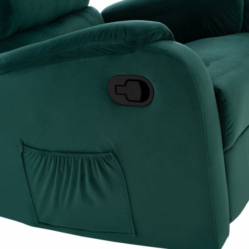 RELAX SESSEL MIT MASSAGEMECHANISMUS GRÜN SAMT