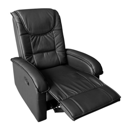 "Relax Me" sessel aus kunstleder mit massagefunktion in schwarz