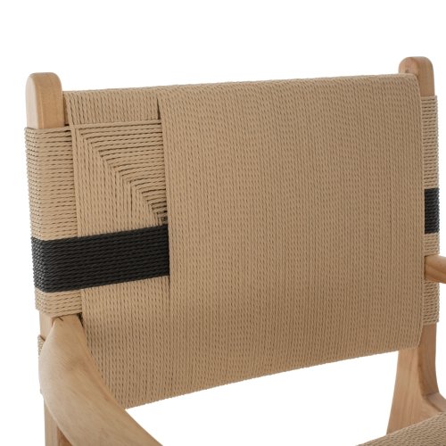 SESSEL GUMMIHOLZ UND SEIL 62,5x60x88Hcm