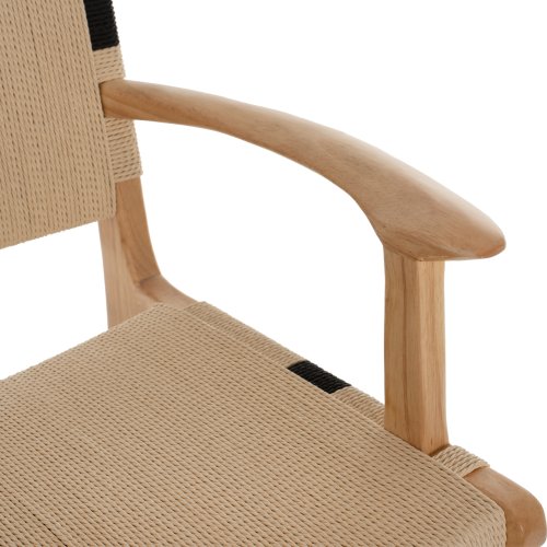SESSEL GUMMIHOLZ UND SEIL 62,5x60x88Hcm