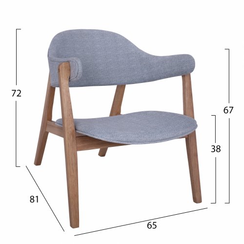 ΠΟΛΥΘΡΟΝΑ SIERRA ΞΥΛΙΝΗ ΦΥΣΙΚΟ ΜΕ ΚΑΘΙΣΜΑ LIGHT BLUE 65x81x72 εκ.