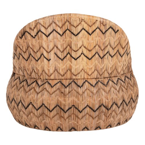 SESSEL RUND RATTAN IN NATUR-KISSEN IN ECRU 97x97x76Hcm