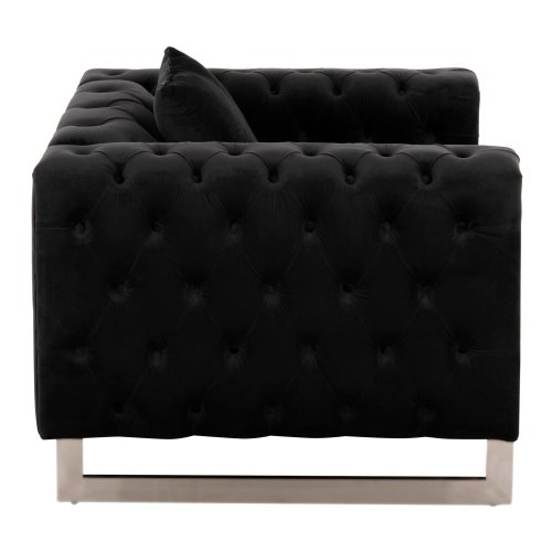 SESSEL t.CHESTERFIELD MOBAR SAMT SCHWARZ-METALLBEINE 99x86,5x77Hcm