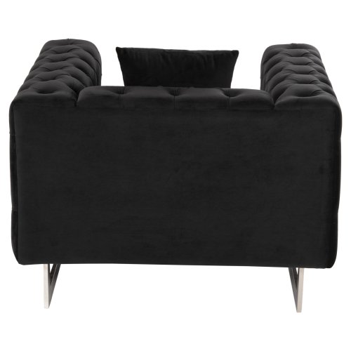 SESSEL t.CHESTERFIELD MOBAR SAMT SCHWARZ-METALLBEINE 99x86,5x77Hcm