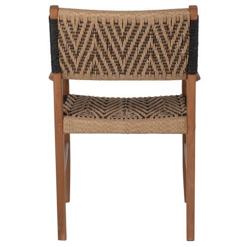 DINING ARMCHAIR TEAK WOOD SYNTHETIC ROPE 57x66x86Hcm