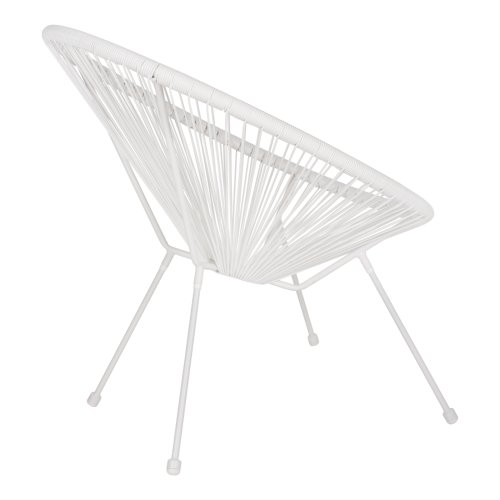 ACAPULCO SESSEL T. FOLIA WEIßEM METALL MIT GEDREHTEM GEWEBE 70x73x79 cm