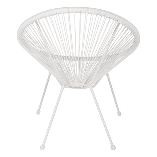 ACAPULCO SESSEL T. FOLIA WEIßEM METALL MIT GEDREHTEM GEWEBE 70x73x79 cm