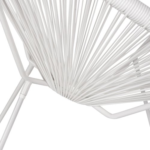 ACAPULCO SESSEL T. FOLIA WEIßEM METALL MIT GEDREHTEM GEWEBE 70x73x79 cm
