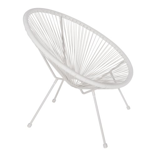 ACAPULCO SESSEL T. FOLIA WEIßEM METALL MIT GEDREHTEM GEWEBE 70x73x79 cm