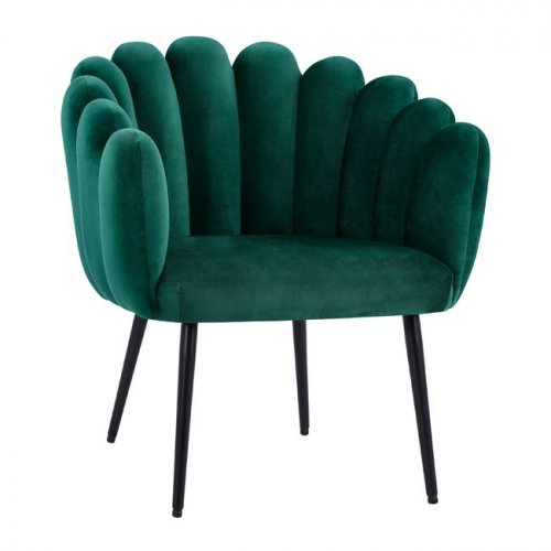 Luxus Cocktailsessel VIVIEN aus Samt in Farbe Grün