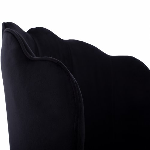 CHAIR AVIE VELVET BLACK WITH METAL GOLD FRAME 48x48x85 cm