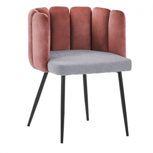 Cocktailsessel Payton in Rosé und Grau