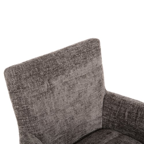 DINING ARMCHAIR GREY FABRIC-RUBBERWOOD LEGS 66x63x91Hcm