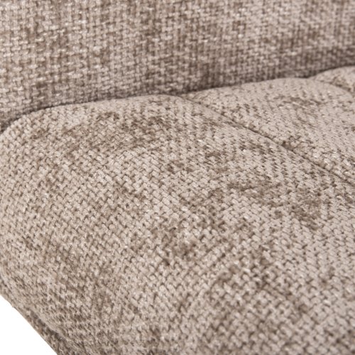 DINING ARMCHAIR BEIGE FABRIC-RUBBERWOOD LEGS 66x63x91Hcm
