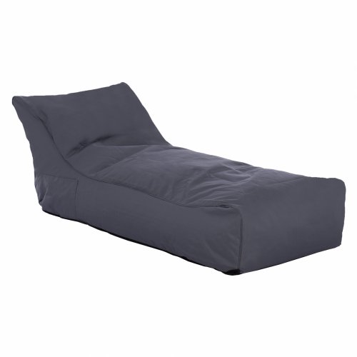 Pouf "Alok" in grau mit UV-Schutz Wasserdicht 140x70x60 cm