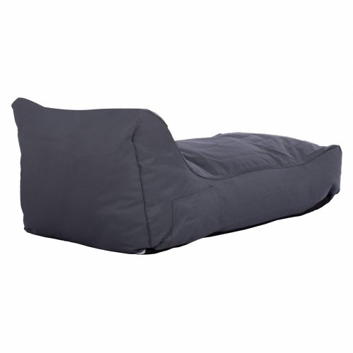 Pouf "Alok" in grau mit UV-Schutz Wasserdicht 140x70x60 cm