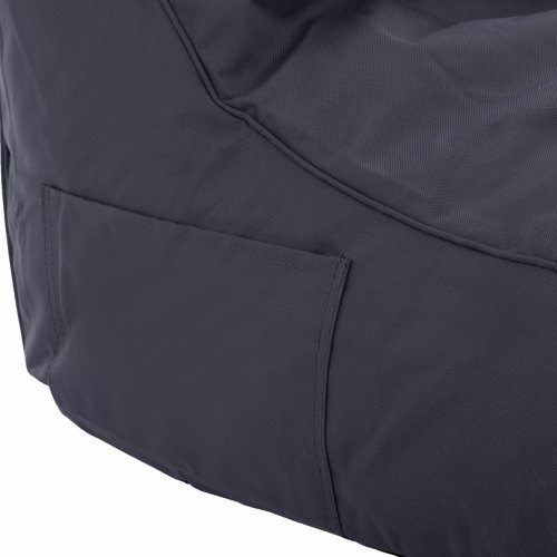 Pouf "Alok" in grau mit UV-Schutz Wasserdicht 140x70x60 cm