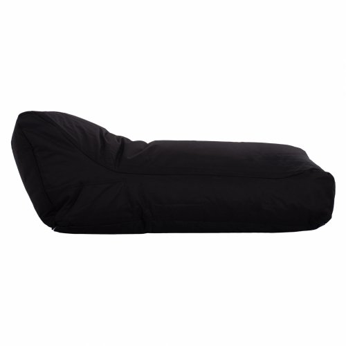 Pouf "Alok" in black with UV Protection 140x70x60 cm
