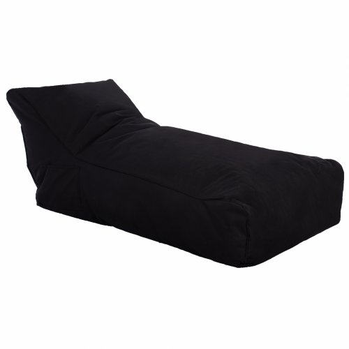 Pouf "Alok" in black with UV Protection 140x70x60 cm