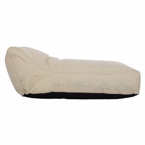 Pouf "Alok" in beige with UV Protection 140x70x60 cm
