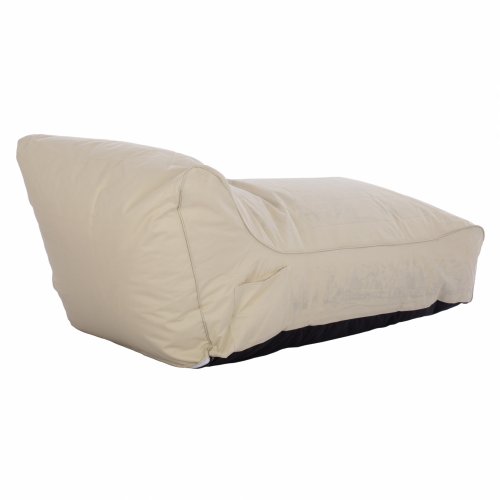 Pouf "Alok" in beige with UV Protection 140x70x60 cm
