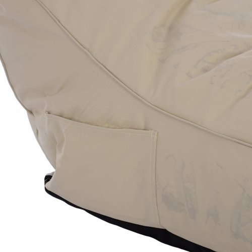 Pouf "Alok" in beige with UV Protection 140x70x60 cm